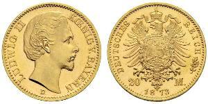 20 Mark Königreich Bayern (1806 - 1918) Gold Ludwig I. (Bayern)(1786 – 1868)