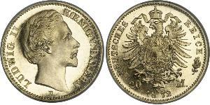 20 Mark Königreich Bayern (1806 - 1918) Gold Ludwig I. (Bayern)(1786 – 1868)