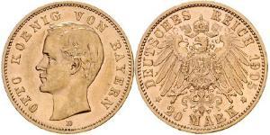 20 Mark Königreich Bayern (1806 - 1918) Gold Otto (Bayern)(1848 – 1916)