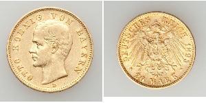 20 Mark Königreich Bayern (1806 - 1918) Gold Otto (Bayern)(1848 – 1916)