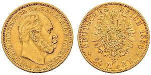 20 Mark Königreich Preußen (1701-1918) Gold Wilhelm I, German Emperor (1797-1888)