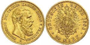 20 Mark Königreich Preußen (1701-1918) Gold Friedrich III. (Deutsches Reich) (1831-1888)