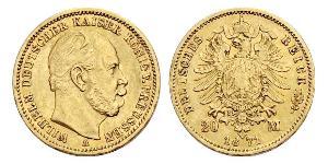 20 Mark Königreich Preußen (1701-1918) Gold Wilhelm I, German Emperor (1797-1888)