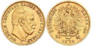 20 Mark Königreich Preußen (1701-1918) Gold Wilhelm I, German Emperor (1797-1888)