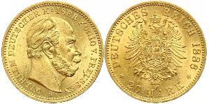 20 Mark Königreich Preußen (1701-1918) Gold Wilhelm I, German Emperor (1797-1888)