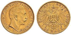 20 Mark Königreich Preußen (1701-1918) Gold Wilhelm II, German Emperor (1859-1941)