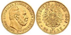 20 Mark Königreich Preußen (1701-1918) Gold Wilhelm I, German Emperor (1797-1888)