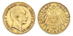 20 Mark Königreich Preußen (1701-1918) Gold Wilhelm II, German Emperor (1859-1941)