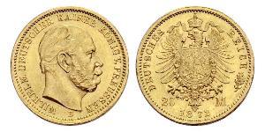 20 Mark Königreich Preußen (1701-1918) Gold Wilhelm I, German Emperor (1797-1888)