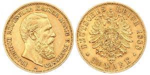 20 Mark Königreich Preußen (1701-1918) Gold Friedrich III. (Deutsches Reich) (1831-1888)