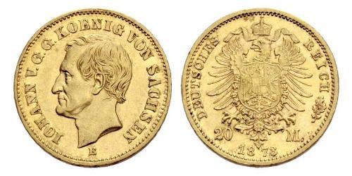 20 Mark Königreich Sachsen (1806 - 1918) Gold 