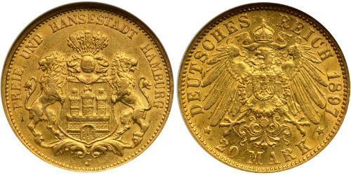 20 Mark States of Germany Gold 