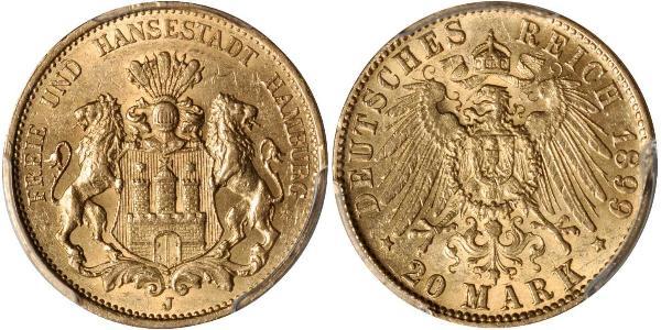 20 Mark States of Germany Gold 