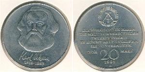 20 Mark Deutsche Demokratische Republik (1949-1990) Kupfer/Nickel Karl Marx