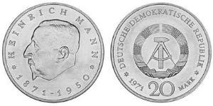 20 Mark Deutsche Demokratische Republik (1949-1990) Kupfer/Nickel 