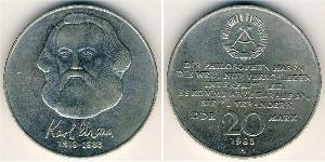 20 Mark Deutsche Demokratische Republik (1949-1990) Kupfer/Nickel Karl Marx