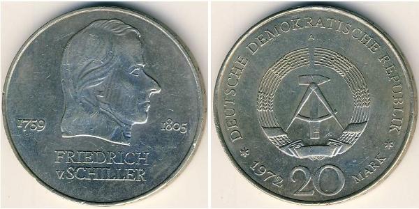 20 Mark Deutsche Demokratische Republik (1949-1990) Kupfer/Nickel 