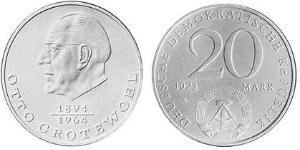 20 Mark República Democrática Alemana (1949-1990) Níquel/Cobre 