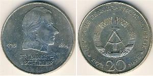 20 Mark República Democrática Alemana (1949-1990) Níquel/Cobre 