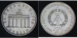 20 Mark República Democrática Alemana (1949-1990) Níquel/Cobre/Plata 