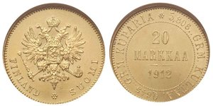 20 Mark Empire russe (1720-1917) / Grand-duché de Finlande (1809 - 1917) Or Alexandre III (1845 -1894)