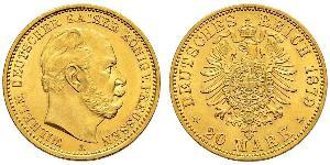 20 Mark Royaume de Prusse (1701-1918) Or Wilhelm I, German Emperor (1797-1888)