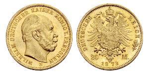 20 Mark Royaume de Prusse (1701-1918) Or Wilhelm I, German Emperor (1797-1888)