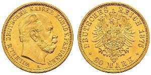 20 Mark Royaume de Prusse (1701-1918) Or Wilhelm I, German Emperor (1797-1888)