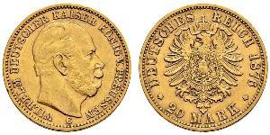20 Mark Royaume de Prusse (1701-1918) Or Wilhelm I, German Emperor (1797-1888)