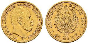 20 Mark Royaume de Prusse (1701-1918) Or Wilhelm I, German Emperor (1797-1888)
