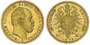 20 Mark Royaume de Prusse (1701-1918) Or Wilhelm I, German Emperor (1797-1888)