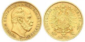 20 Mark Royaume de Prusse (1701-1918) Or Wilhelm I, German Emperor (1797-1888)