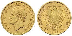 20 Mark Royaume de Saxe (1806 - 1918) Or 