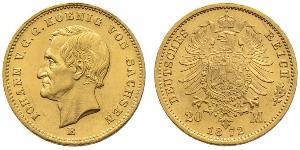 20 Mark Royaume de Saxe (1806 - 1918) Or 