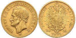 20 Mark Royaume de Saxe (1806 - 1918) Or 