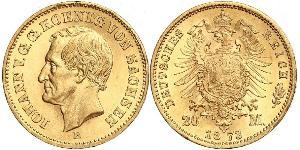 20 Mark Royaume de Saxe (1806 - 1918) Or 