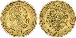 20 Mark Royaume de Prusse (1701-1918) Or Wilhelm I, German Emperor (1797-1888)