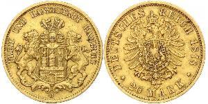 20 Mark Amburgo Oro 