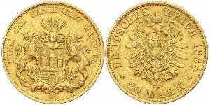 20 Mark Amburgo Oro 