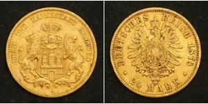 20 Mark Amburgo Oro 