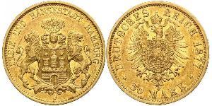 20 Mark Amburgo Oro 