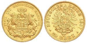 20 Mark Amburgo Oro 