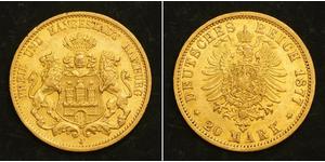 20 Mark Amburgo Oro 