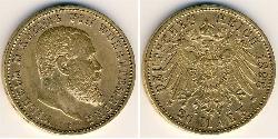 20 Mark Grand Duchy of Baden (1806-1918) Oro 