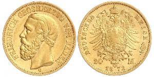 20 Mark Grand Duchy of Baden (1806-1918) Oro Federico I di Baden (1826 - 1907)