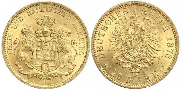 20 Mark Hamburgo Oro 