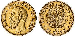 20 Mark Imperio alemán (1871-1918) Oro 