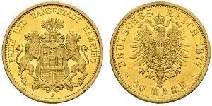 20 Mark Imperio alemán (1871-1918) Oro 