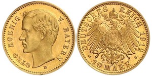 20 Mark Regno di Baviera (1806 - 1918) Oro Ottone di Baviera(1848 – 1916)