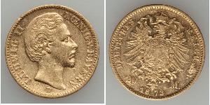 20 Mark Regno di Baviera (1806 - 1918) Oro Ludovico I di Baviera (re)(1786 – 1868)